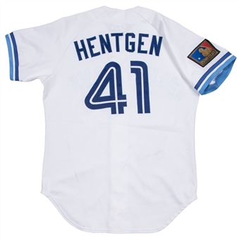1994 Pat Hentgen Game Used and Signed Toronto Blue Jays Home Jersey From All Star Season (Beckett)